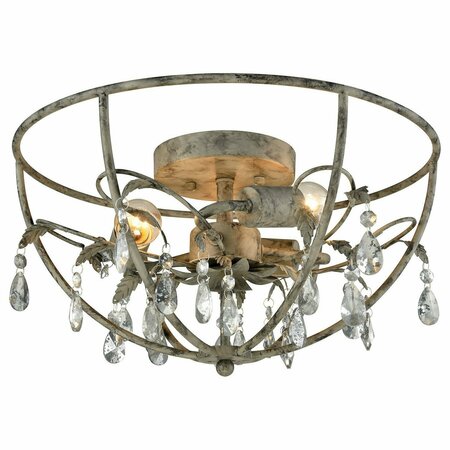 ELK LIGHTING Bridget 3 Light semi Flush In Marble Gray 18211/3